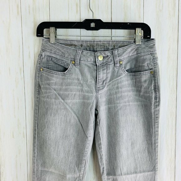 Junior Teens Jennifer Lopez Gray Straight Jeans - Picture 3 of 7